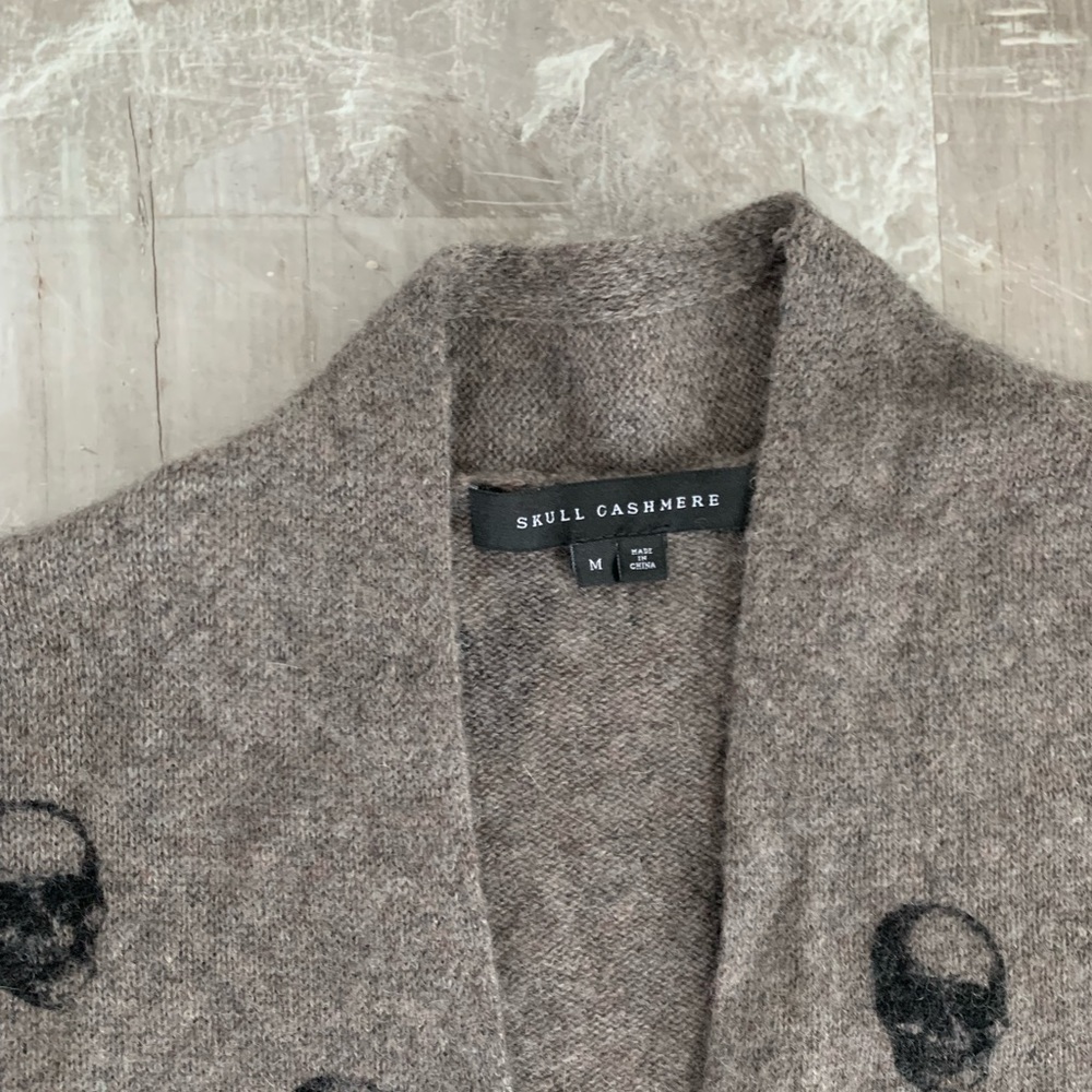 Skull Cashmere long cardigan. - Picture 5 of 7